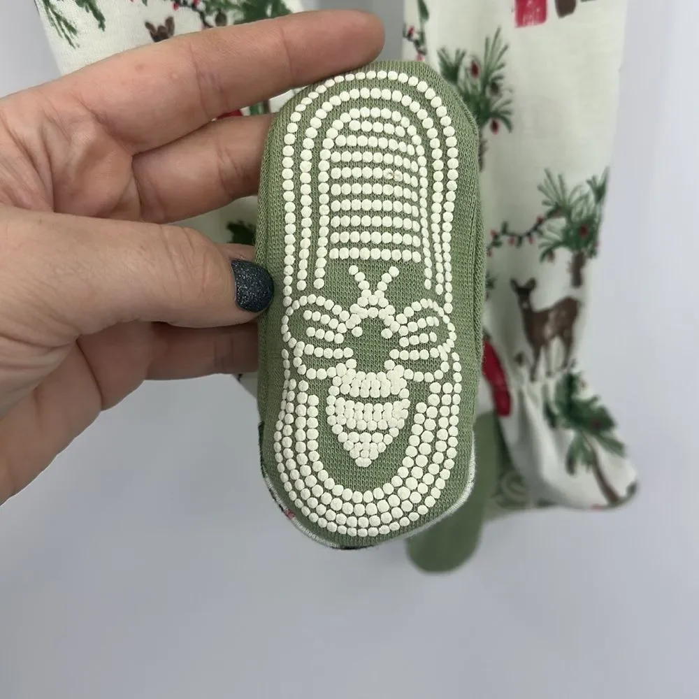 Burt’s Bees Palmtree Dear Christmas Sleeper Sz 6-9m NWT‎